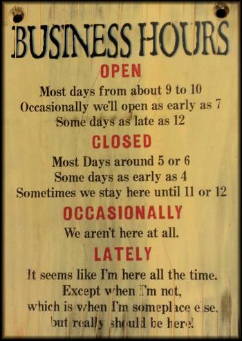 hours poster